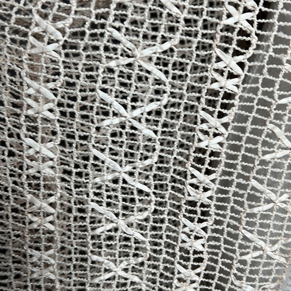 KEREN HART XXL CREAM MESH KNIT COVERUP OPEN FRONT VEST - Picture 5 of 8